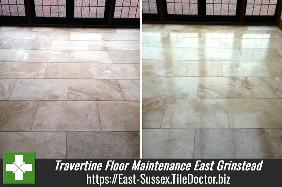 Travertine Floor Maintenance in East Grinstead