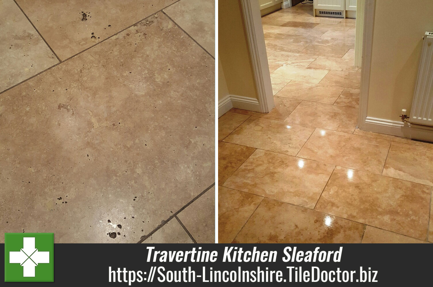 Travertine Kitchen Tiles Transformed in Sleaford