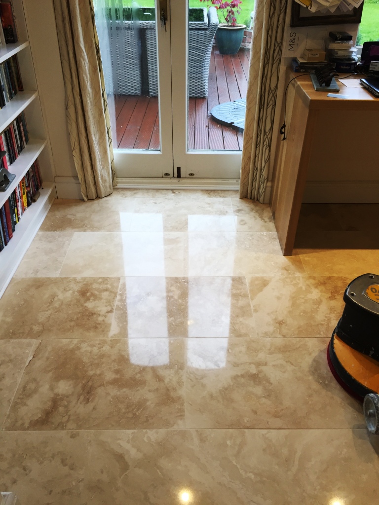 Travertine Floor After Cleaning Cambridge