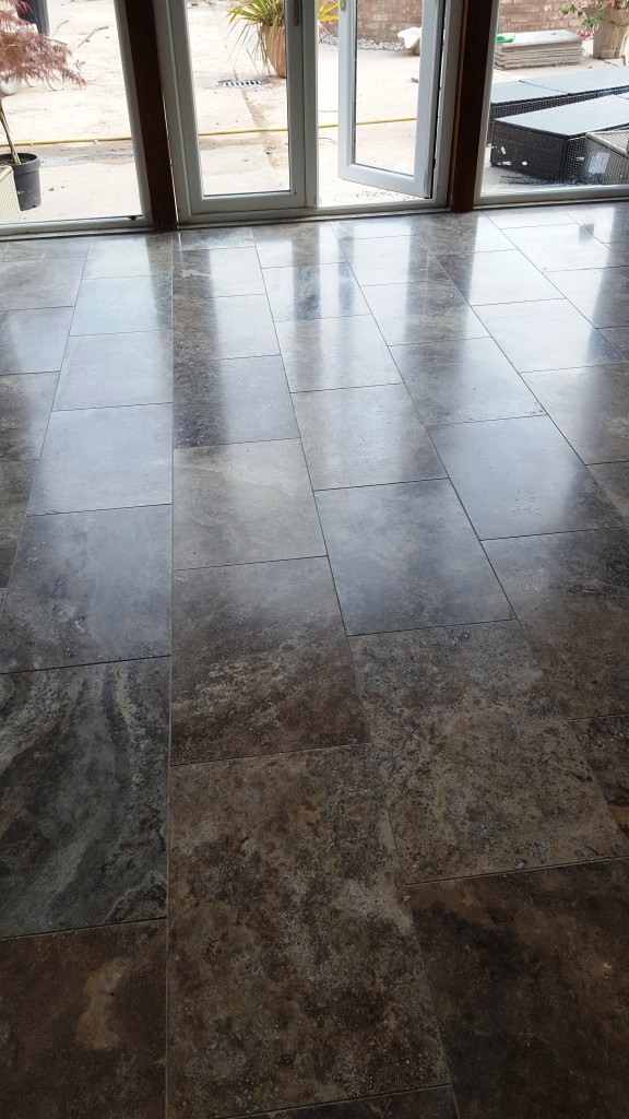Polished Travertine Floor After Cleaning Eaton