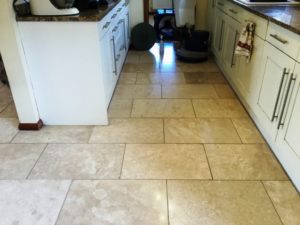 Polished Travertine Kitchen Floor After Polishing Abthorpe Towcester