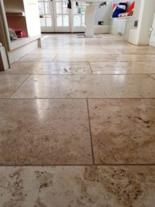 Travertine Floor After Polishing Mottram St Andrew