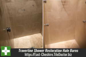 Travertine Tiled Shower Cubicle Before After Renovation Hale Barns