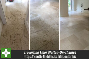 Travertine Floor Renovation Walton on Thames Middlesex