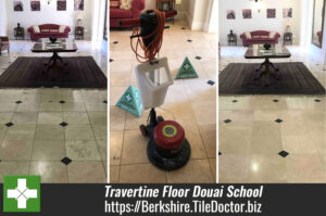 Douai School Travertine Floor Tile Renovation Upper Woolhampton